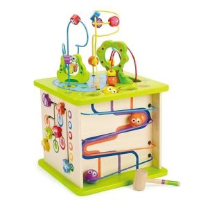 Hape Country Critters Wooden Activity Play Cube by Hape International International International | Wooden Learning Puzzle Toy for...