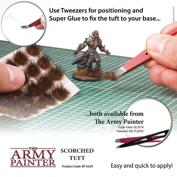 The Army Painter Battlefields, XP - Scorched Tuft Terrain Model Kit for Miniature Bases and Dioramas - 77 Pcs, 3 Sizes - Image 3