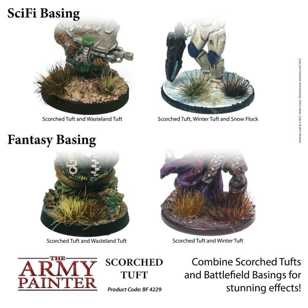 The Army Painter Battlefields, XP - Scorched Tuft Terrain Model Kit for Miniature Bases and Dioramas - 77 Pcs, 3 Sizes - Image 5