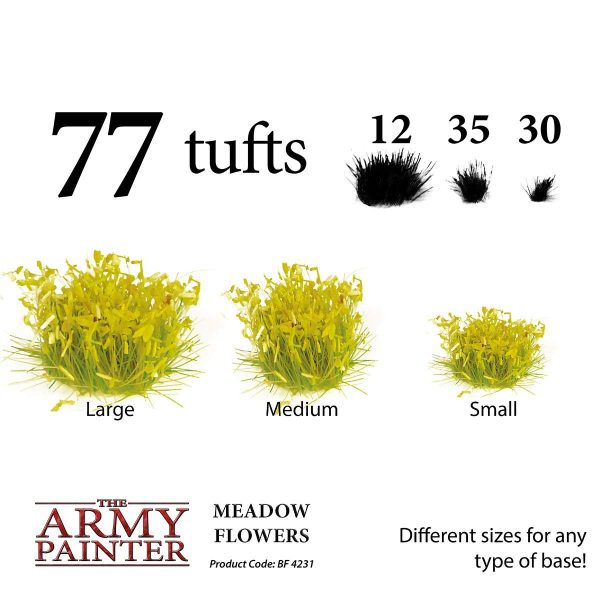 The Army Painter Battlefields, XP - Meadow Flowers Tuft Terrain Model Kit for Miniature Bases and Dioramas - 77 Pcs, 3 Sizes - Image 2