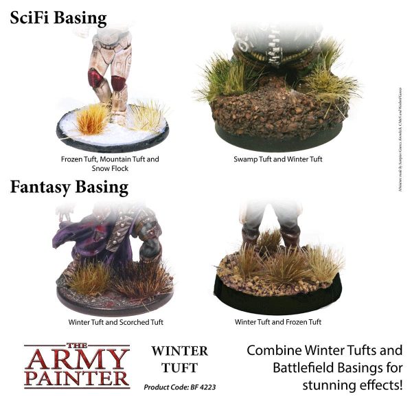 The Army Painter Battlefields, XP - Winter Tuft Terrain Model Kit for Miniature Bases and Dioramas - 77 Pcs, 3 Sizes - Image 5