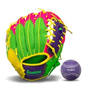 Franklin Sports Kids Baseball Gloves - Meshtek Child's Tball Glove + Ball Set - Boys + Girls Teeball Mitt Set - Kids + Toddler Right Hand...