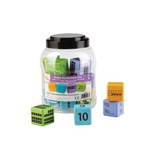 hand2mind Math Activity Dice Set, Foam Math Dice for Kids Ages 4-8, 6 Sided Die Represents A Number, Ten Frame, Tally Marks, Or Base Ten,...