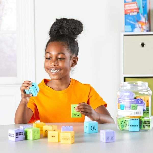 hand2mind Math Activity Dice Set, Foam Math Dice for Kids Ages 4-8, 6 Sided Die Represents A Number, Ten Frame, Tally Marks, Or Base Ten,... - Image 6