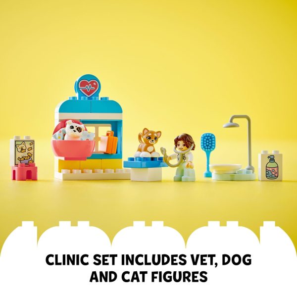 LEGO DUPLO Town Visit to The Vet Clinic Pet-Care Role-Play Toy, Dog, Cat and Veterinarian Figures, Social Emotional Learning Pretend Play... - Image 4