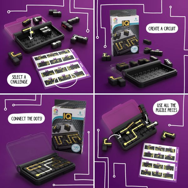 SmartGames IQ Circuit Portable Travel Game with 120 Challenges for Ages 8-Adult - Image 9