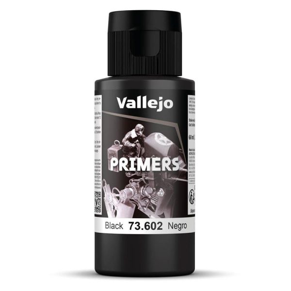 Vallejo Black Primer Acrylic Polyurethane, 60ml