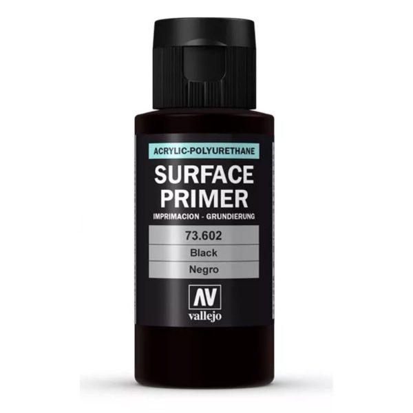 Vallejo Black Primer Acrylic Polyurethane, 60ml - Image 2